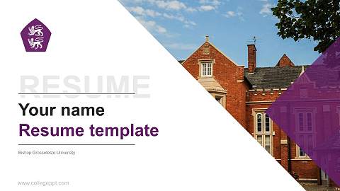 Bishop Grosseteste University Resume PPT Template