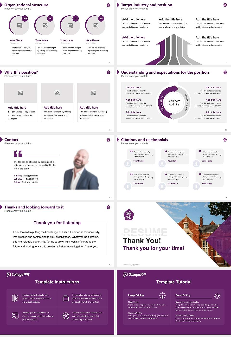 Bishop Grosseteste University Resume PPT Template16:9 ratio PPT effect preview image4