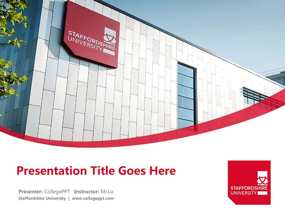 Staffordshire University Course/Courseware Creation PPT Template4:3 ratio PPT effect preview image5