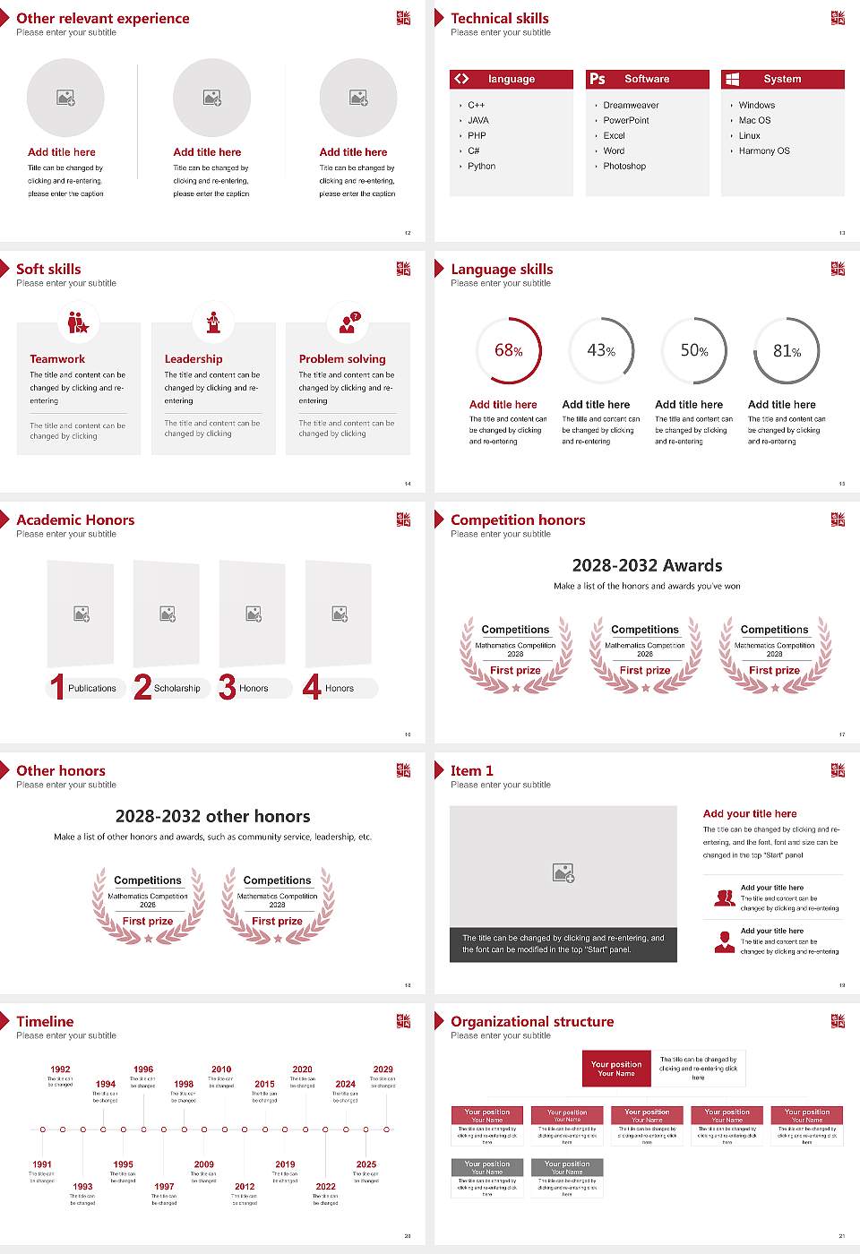 University of Bristol Resume PPT Template16:9 ratio PPT effect preview image3
