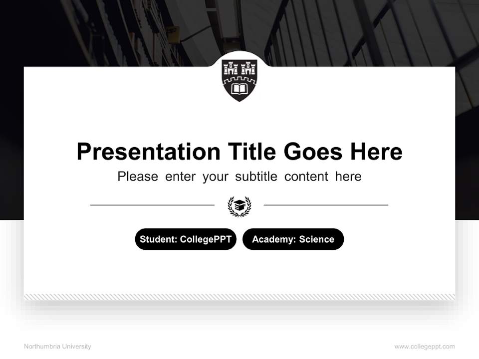 Northumbria University National Scholarship Defense PPT Template4:3 ratio PPT effect preview image4