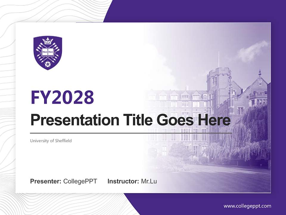 University of Sheffield Academic Presentation/Research Findings Report PPT Template4:3 ratio PPT effect preview image5