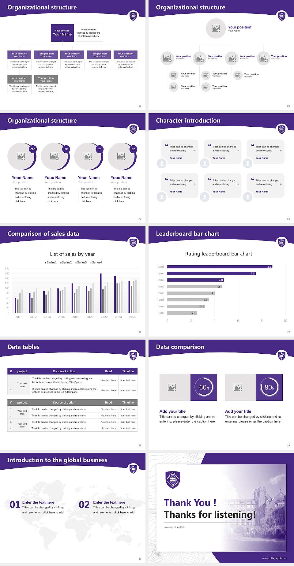 University of Sheffield Academic Presentation/Research Findings Report PPT Template4:3 ratio PPT effect preview image4