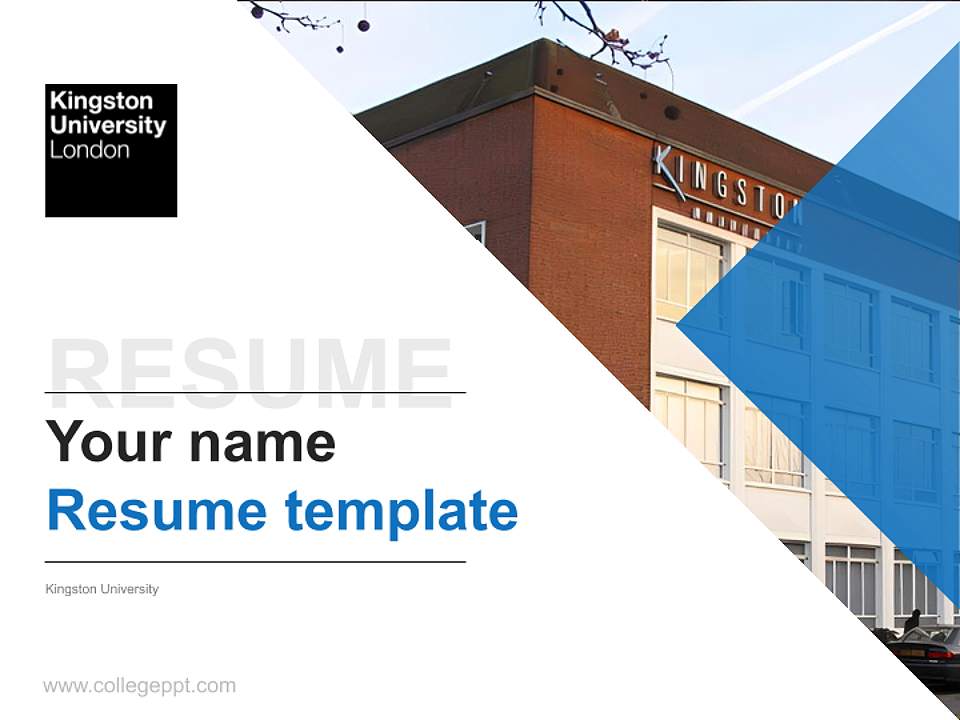 Kingston University Resume PPT Template4:3 ratio PPT effect preview image5