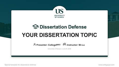 University of Sussex Graduation Thesis Defense PPT Template