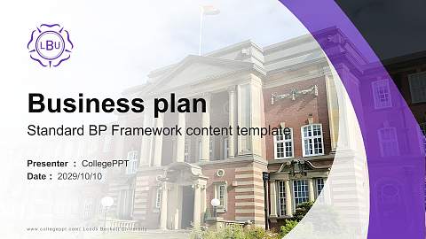 Leeds Beckett University Competition/Entrepreneurship Contest PPT Template
