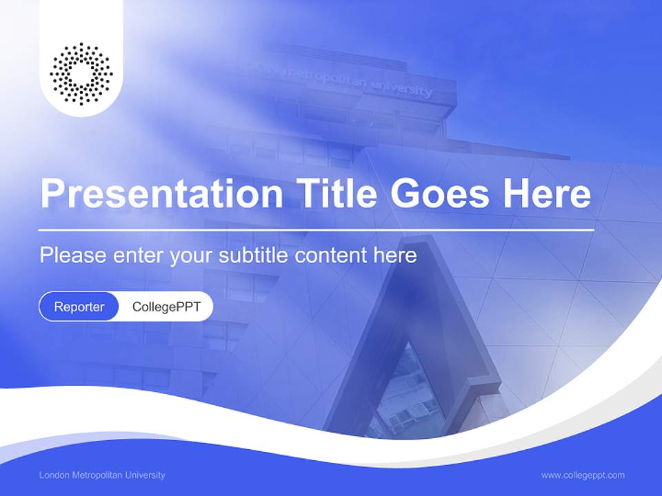 London Metropolitan University Lecture Sharing and Networking Event PPT Template4:3 ratio PPT effect preview image4