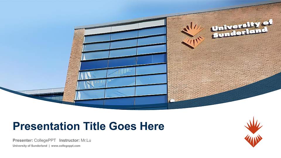 University of Sunderland Course/Courseware Creation PPT Template16:9 ratio PPT effect preview image