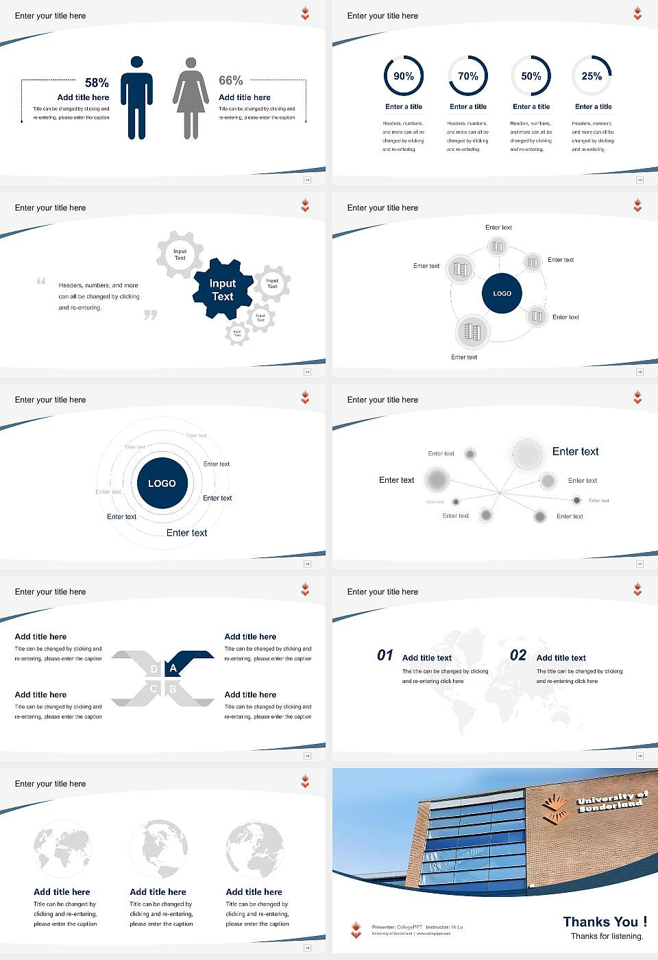 University of Sunderland Course/Courseware Creation PPT Template16:9 ratio PPT effect preview image4