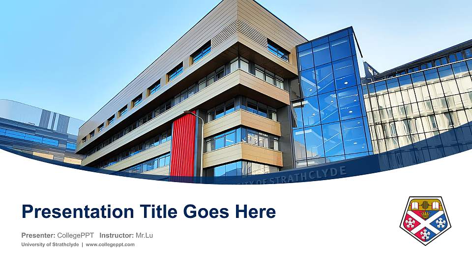 University of Strathclyde Course/Courseware Creation PPT Template16:9 ratio PPT effect preview image