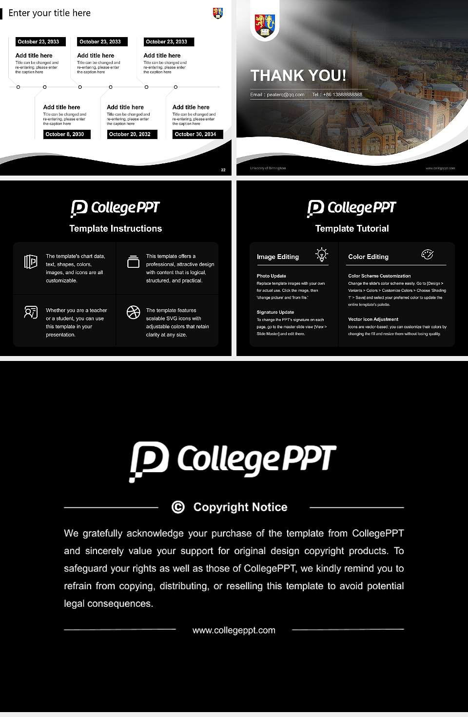 University of Birmingham Lecture Sharing and Networking Event PPT Template4:3 ratio PPT effect preview image4