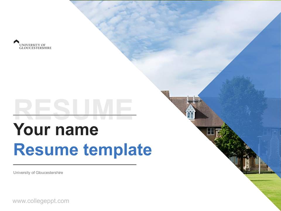 University of Gloucestershire Resume PPT Template4:3 ratio PPT effect preview image5