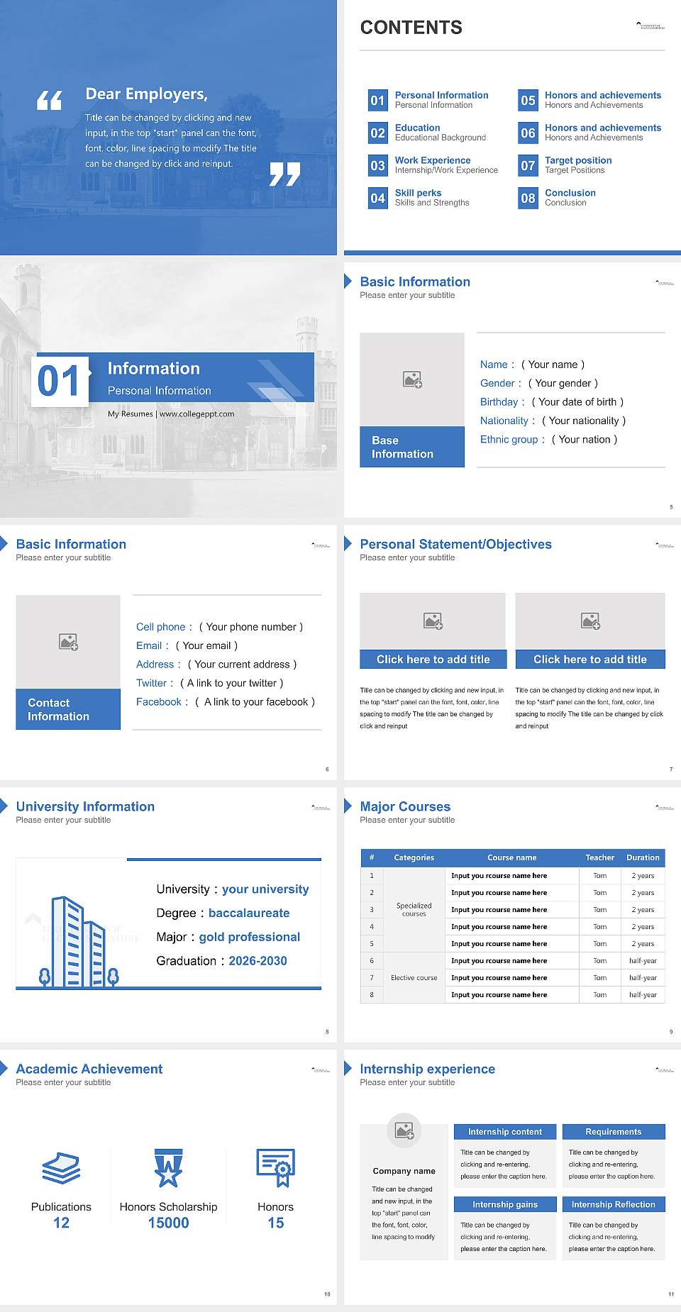 University of Gloucestershire Resume PPT Template4:3 ratio PPT effect preview image2