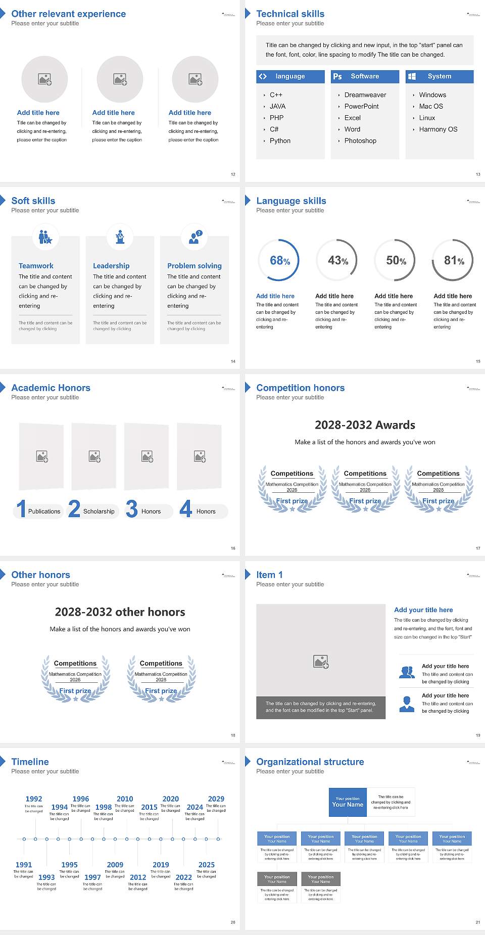 University of Gloucestershire Resume PPT Template4:3 ratio PPT effect preview image3