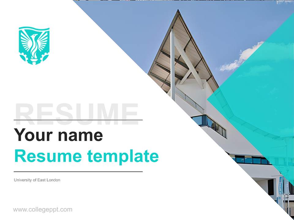University of East London Resume PPT Template4:3 ratio PPT effect preview image5