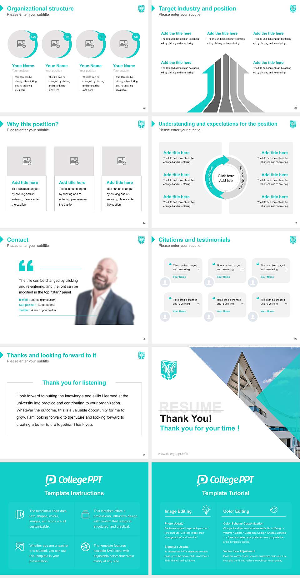 University of East London Resume PPT Template4:3 ratio PPT effect preview image4
