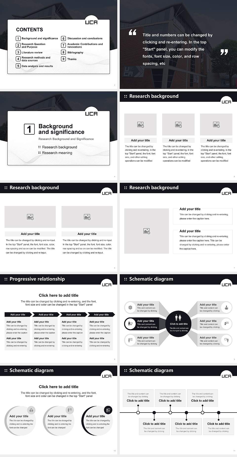 University for the Creative Arts Graduation Thesis Defense PPT Template4:3 ratio PPT effect preview image2