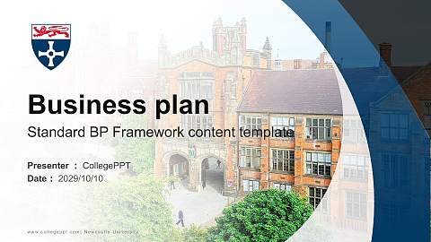 Newcastle University Competition/Entrepreneurship Contest PPT Template
