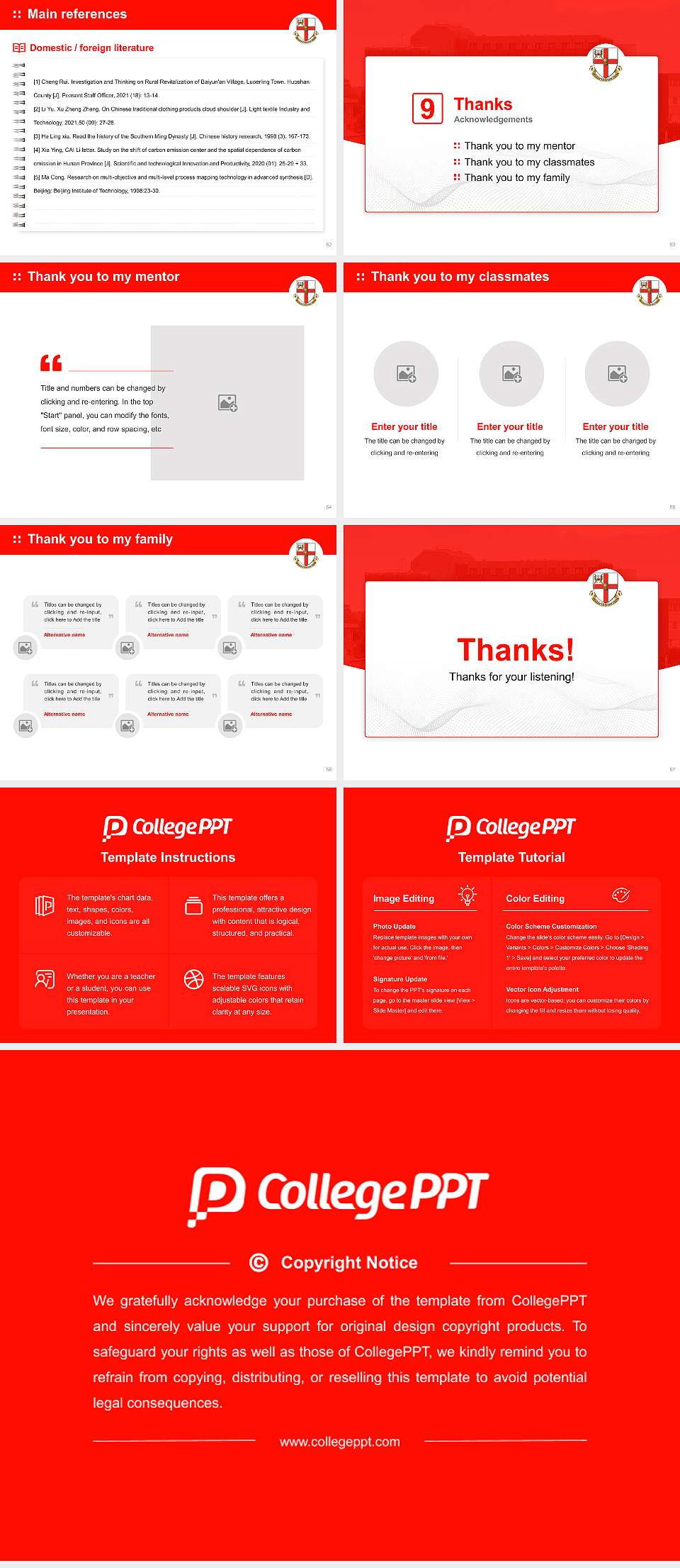 University of Chester Graduation Thesis Defense PPT Template4:3 ratio PPT effect preview image7