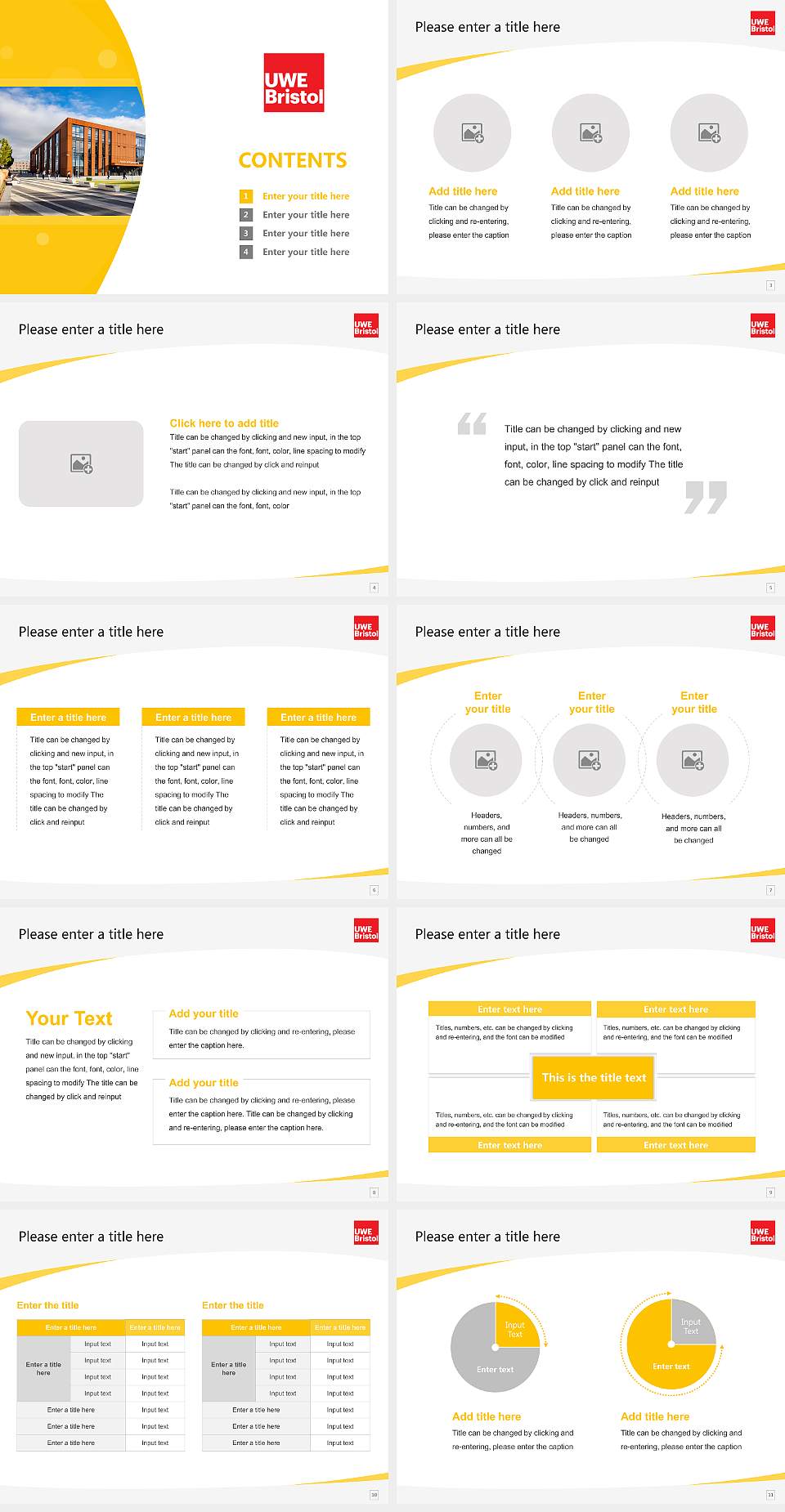 University of the West of England Course/Courseware Creation PPT Template4:3 ratio PPT effect preview image2