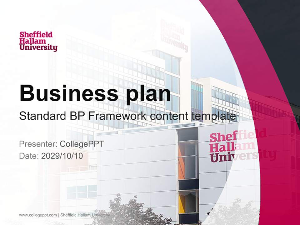 Sheffield Hallam University Competition/Entrepreneurship Contest PPT Template4:3 ratio PPT effect preview image9