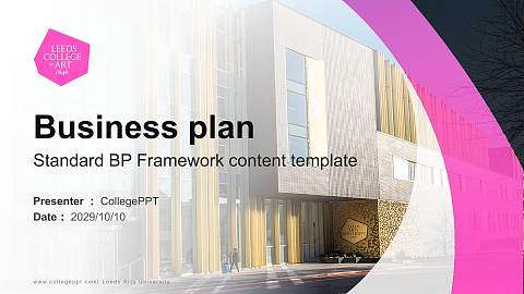 Leeds Arts University Competition/Entrepreneurship Contest PPT Template