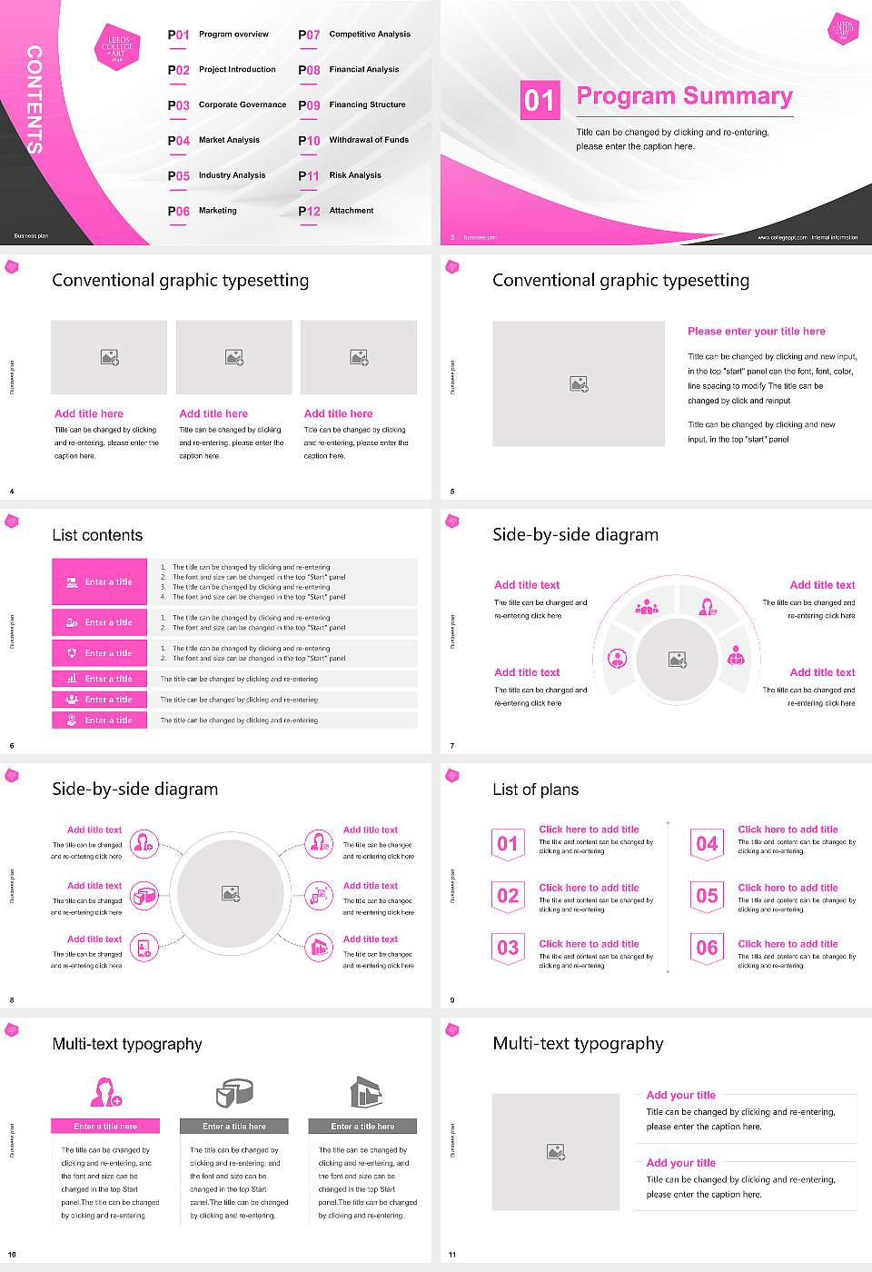 Leeds Arts University Competition/Entrepreneurship Contest PPT Template16:9 ratio PPT effect preview image2