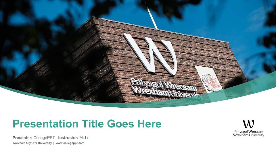 Wrexham Glynd?r University Course/Courseware Creation PPT Template16:9 ratio PPT effect preview image