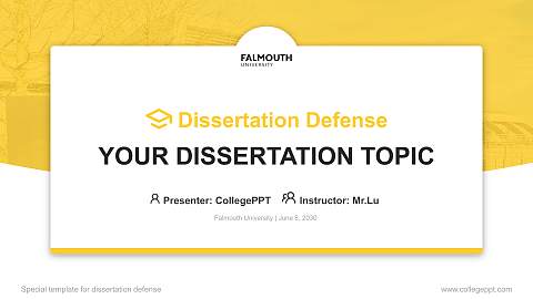 Falmouth University Graduation Thesis Defense PPT Template