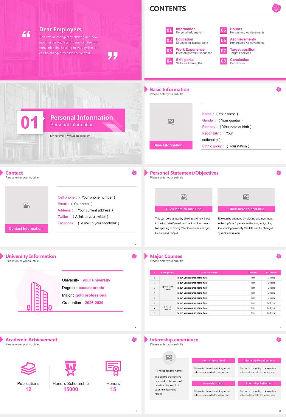 Leeds Arts University Resume PPT Template16:9 ratio PPT effect preview image2