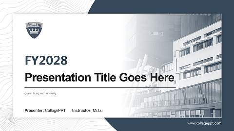 Queen Margaret University Academic Presentation/Research Findings Report PPT Template