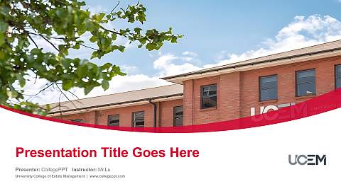 University College of Estate Management Course/Courseware Creation PPT Template