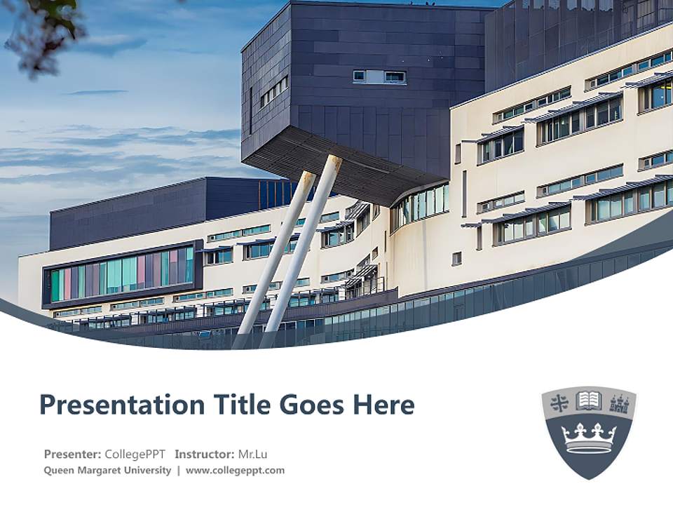Queen Margaret University Course/Courseware Creation PPT Template4:3 ratio PPT effect preview image5