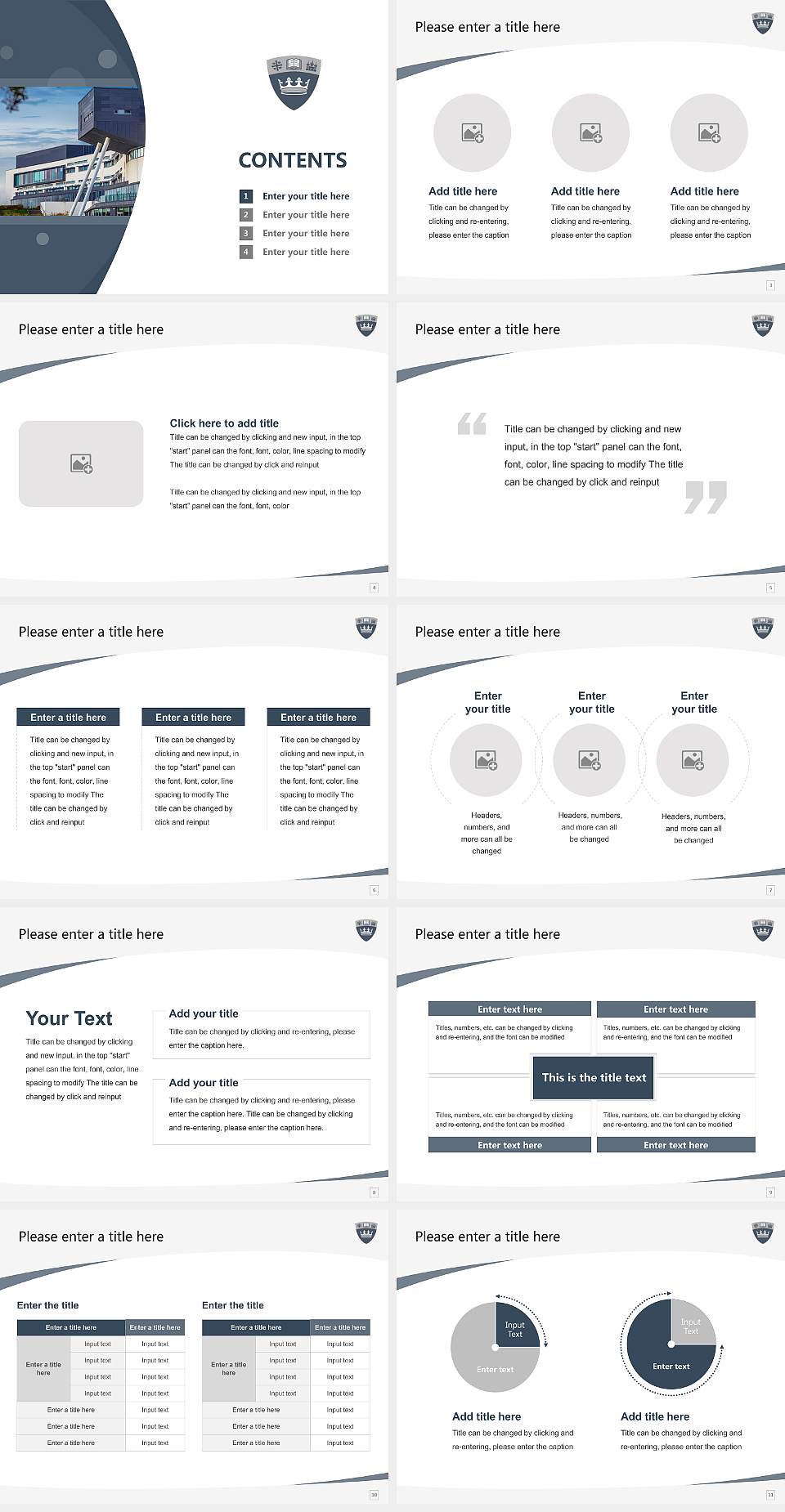 Queen Margaret University Course/Courseware Creation PPT Template4:3 ratio PPT effect preview image2