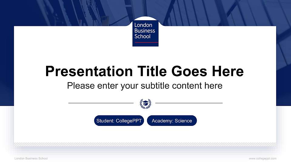 London Business School National Scholarship Defense PPT Template16:9 ratio PPT effect preview image