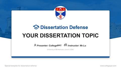 University of St Andrews Graduation Thesis Defense PPT Template