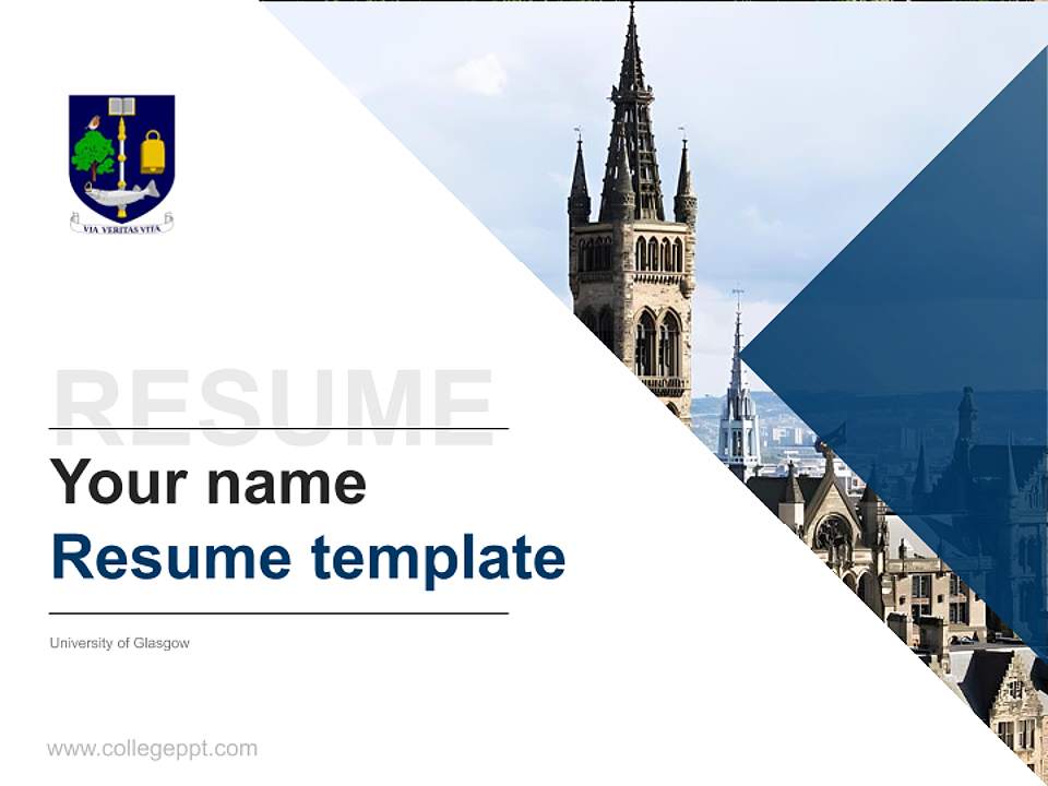 University of Glasgow Resume PPT Template4:3 ratio PPT effect preview image5