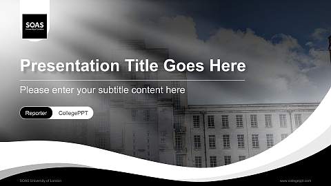 SOAS University of London Lecture Sharing and Networking Event PPT Template