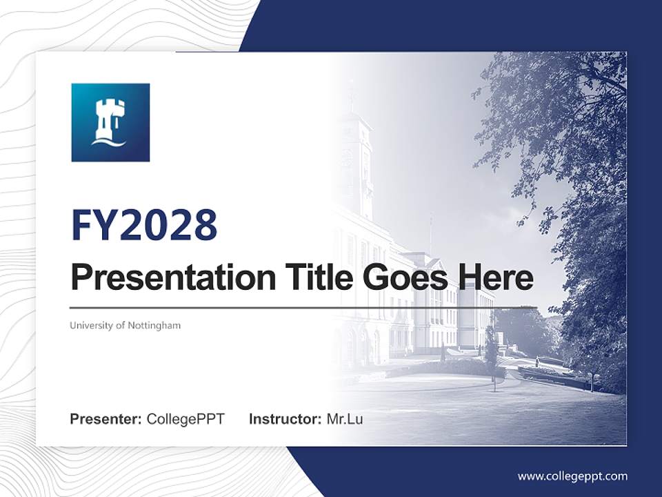 University of Nottingham Academic Presentation/Research Findings Report PPT Template4:3 ratio PPT effect preview image5