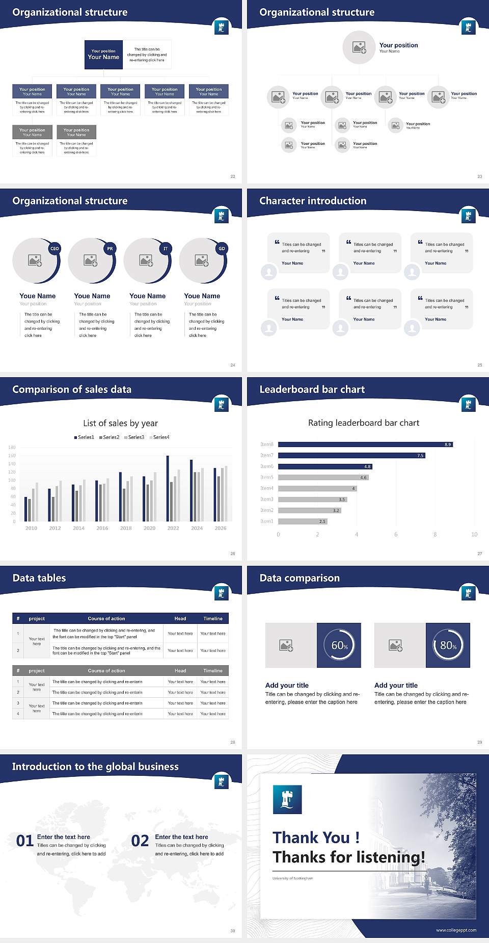 University of Nottingham Academic Presentation/Research Findings Report PPT Template4:3 ratio PPT effect preview image4