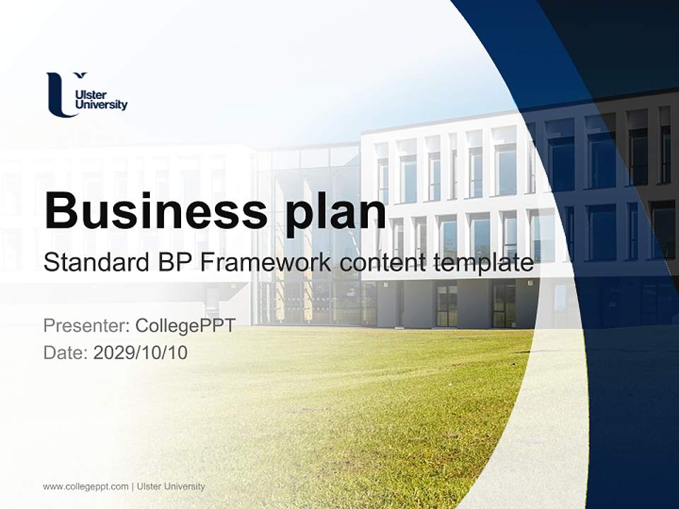 Ulster University Competition/Entrepreneurship Contest PPT Template4:3 ratio PPT effect preview image9