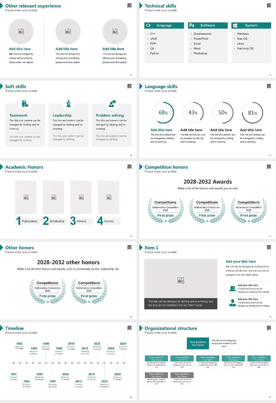 University of Westminster Resume PPT Template16:9 ratio PPT effect preview image3