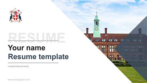 Liverpool Hope University Resume PPT Template