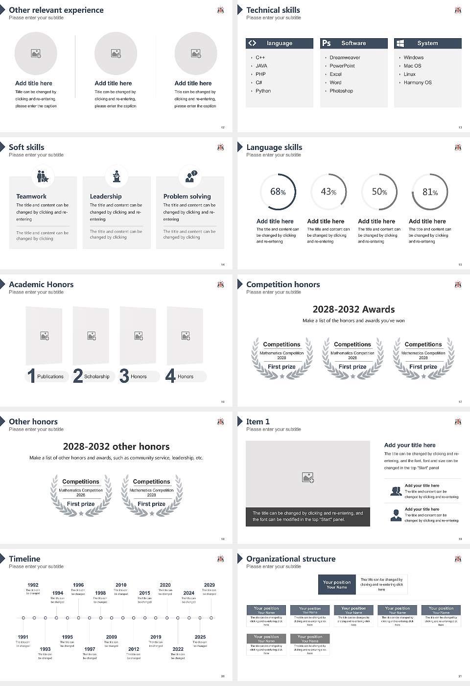 Liverpool Hope University Resume PPT Template16:9 ratio PPT effect preview image3