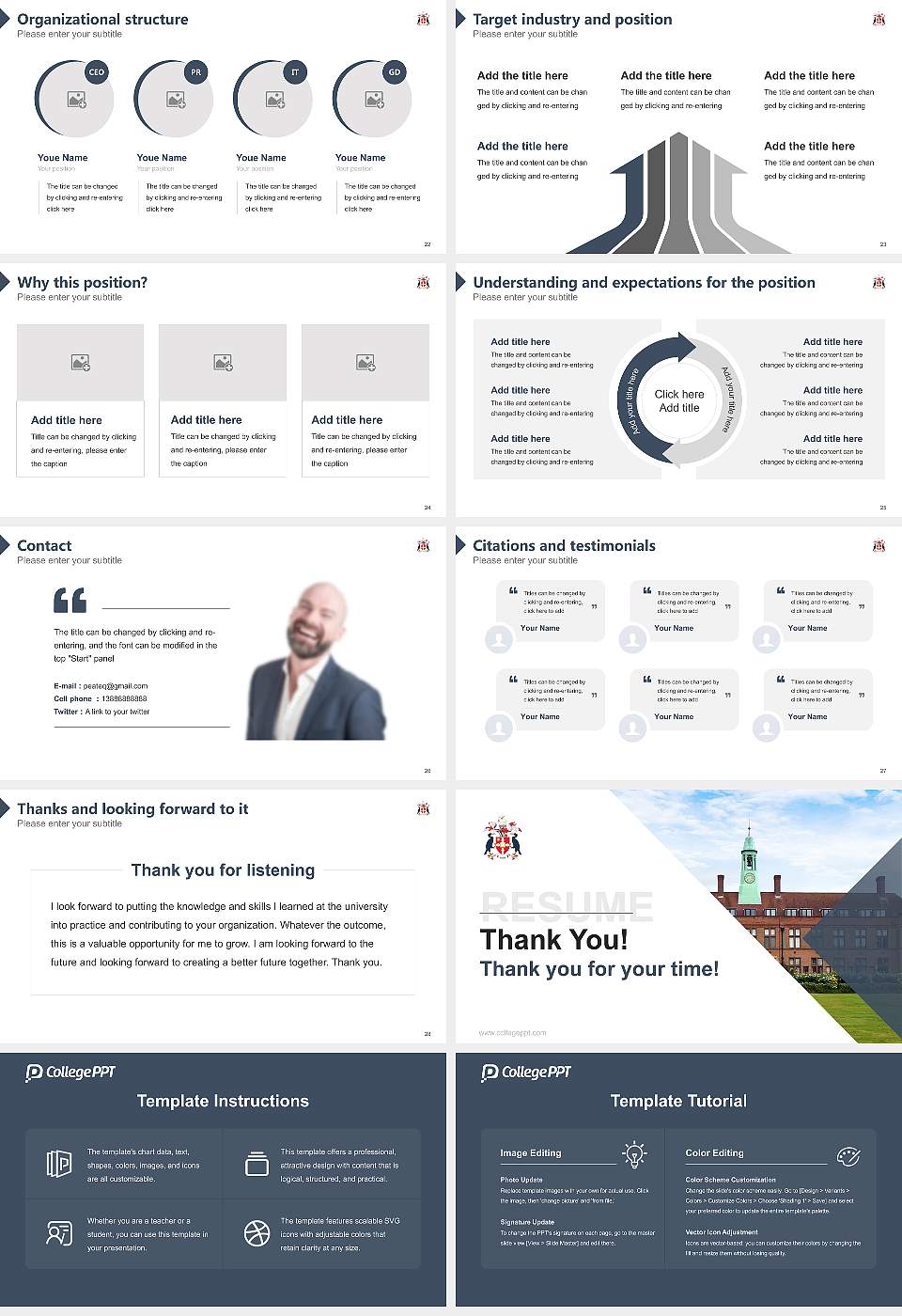 Liverpool Hope University Resume PPT Template16:9 ratio PPT effect preview image4