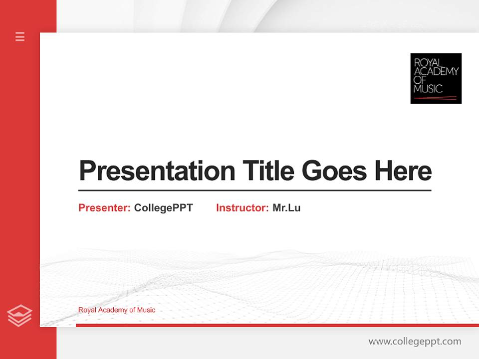 Royal Academy of Music Thesis Proposal/Graduation Defense PPT Template4:3 ratio PPT effect preview image5