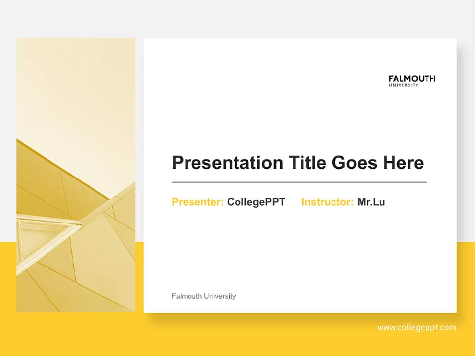 Falmouth University General Purpose PPT Template4:3 ratio PPT effect preview image6