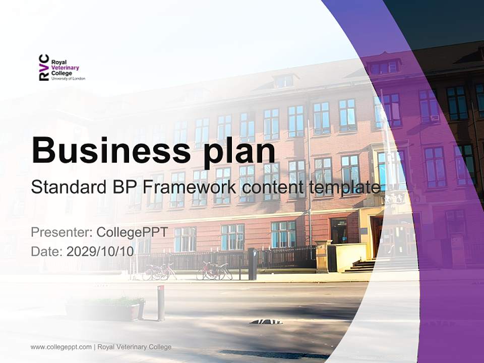 Royal Veterinary College Competition/Entrepreneurship Contest PPT Template4:3 ratio PPT effect preview image9