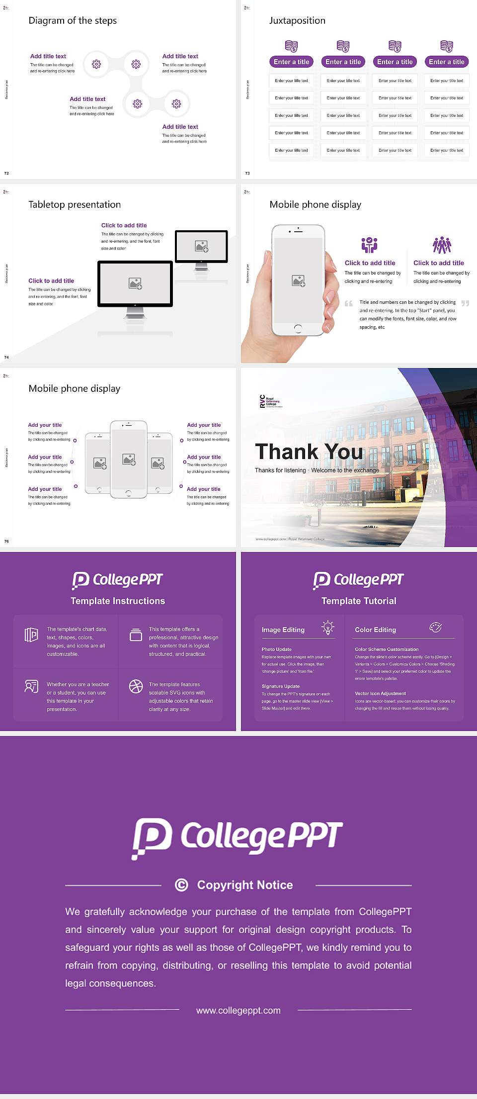 Royal Veterinary College Competition/Entrepreneurship Contest PPT Template4:3 ratio PPT effect preview image9