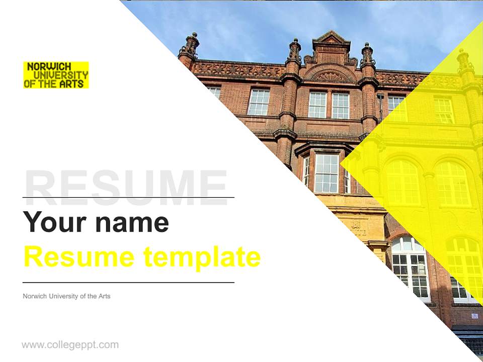 Norwich University of the Arts Resume PPT Template4:3 ratio PPT effect preview image5